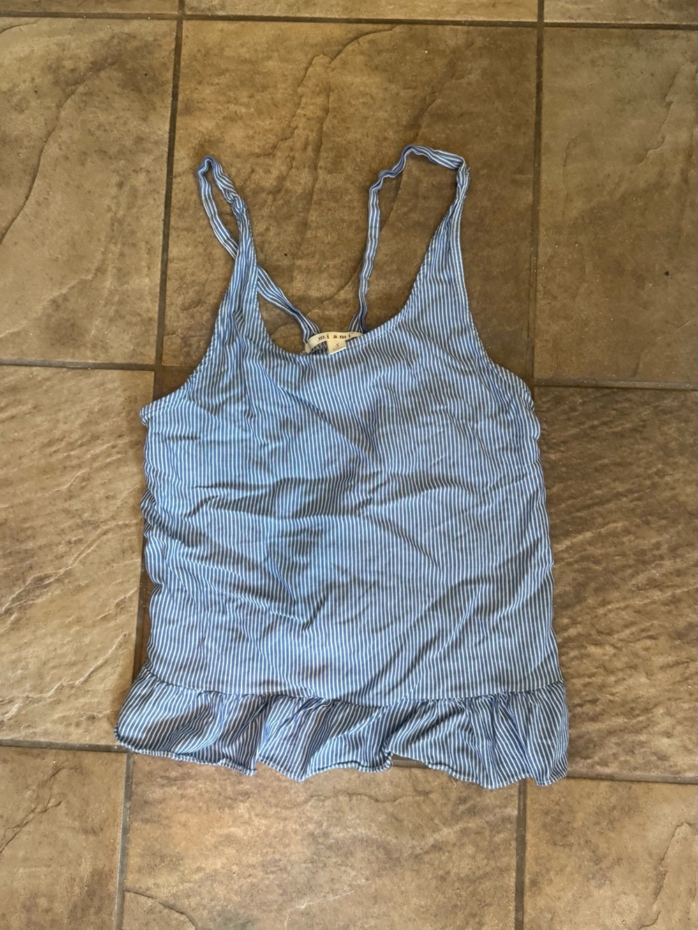 miami Light Blue & White Striped size s